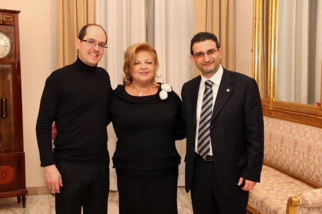 il Prefetto Emilia Zarrilli con i maestri Roberto Plano e  Francesco Marino