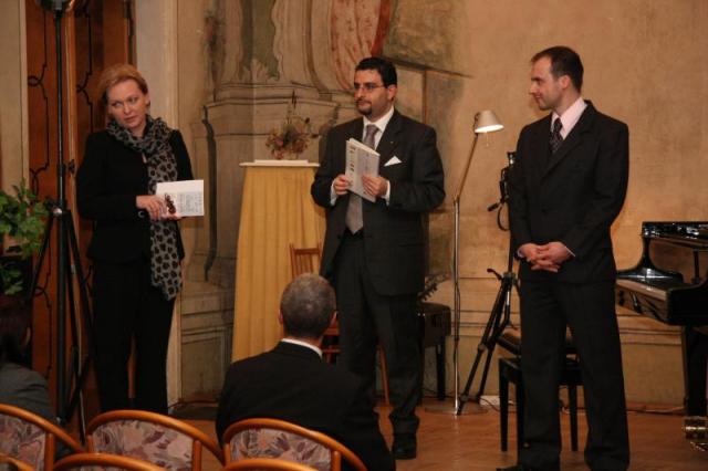 presentazione dell'evento - da sin Irina Kondratenko, Francesco Marino e Ales Sedlak